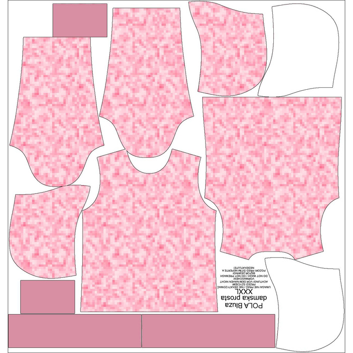 CLASSIC DAMEN HOODIE (POLA) - PIXEL MS.2 / rosa - Sommersweat - S