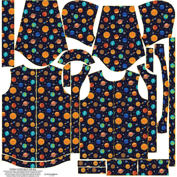 KIDS PARKA (ARIEL) - PLANETS - softshell (98/104)