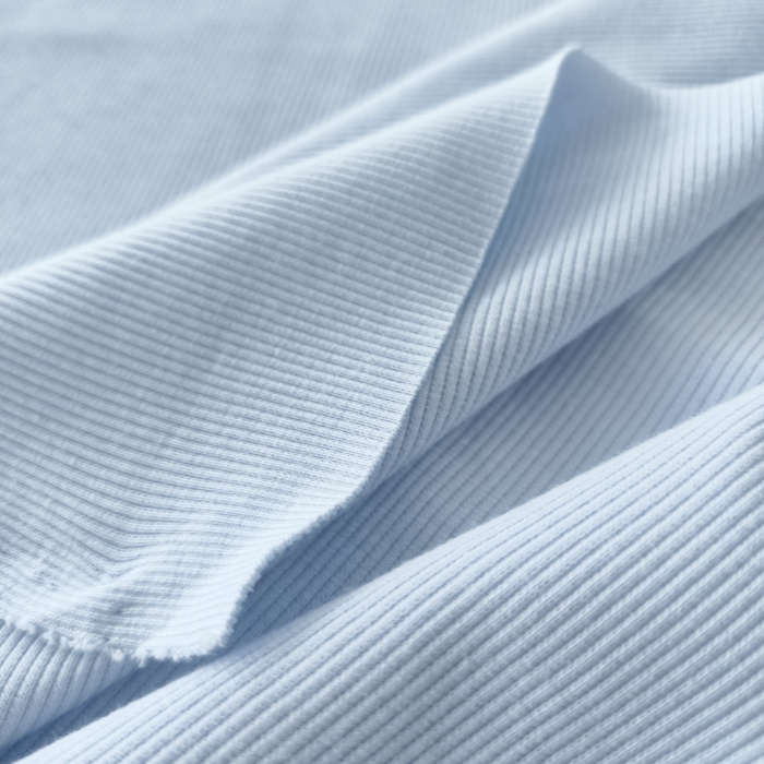 Rib Jersey fabric Unicolour - BABY BLUE (D-63) 