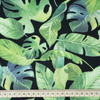 TROPICAL LEAVES pat. 2 / black - swimsuit lycra