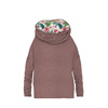 Sweatshirt mit Schalkragen und Fledermausärmel (FURIA) - MELANGE ROSENQUARZ / tropisches dschungel - Nähset