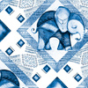 INDIE CHARM / blue (CLASSIC BLUE) - Cotton woven fabric