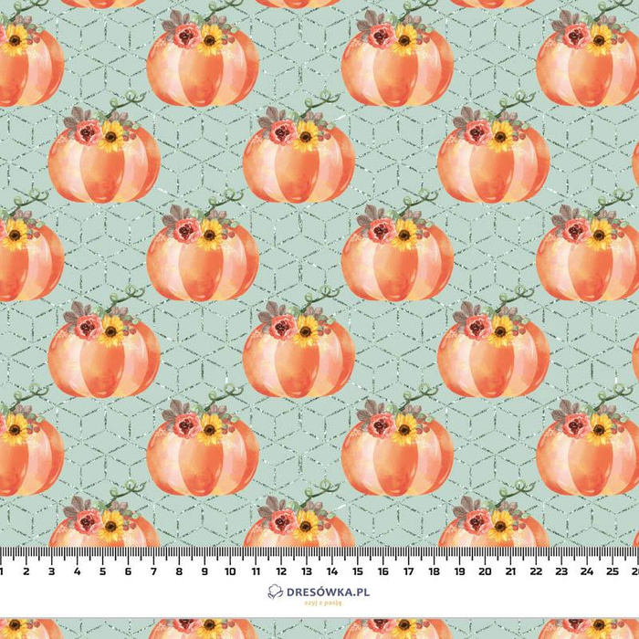 PUMPKINS pat. 7 / mint (FOXES AND PUMPKINS)
