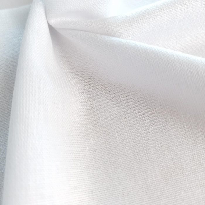 Linen fabric with spandex - WHITE