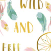 FOX AND DREAMCATCHERS (WILD & FREE) - SINGLE JERSEY PANEL 
