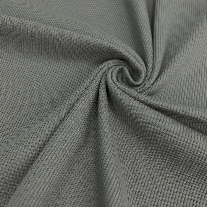 Rib Jersey fabric Unicolour - STONE GREY (D-130) 