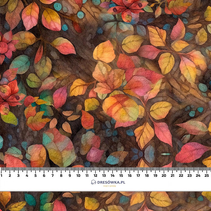 BOHO LEAVES M. 2 - Wintersweat angeraut mit Elastan ITY