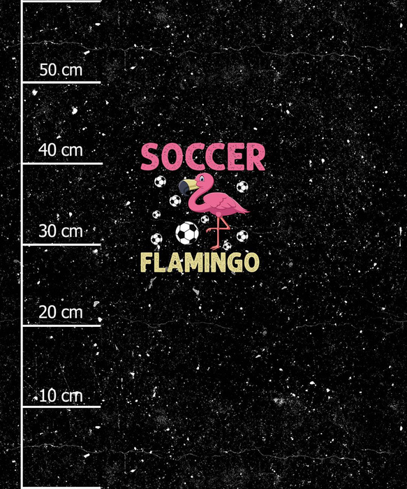 SOCCER FLAMINGO / black - panel (60cm x 50cm)