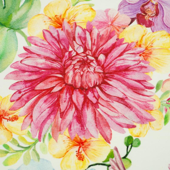 KOLIBRIS UND BLUMEN -  French Terry mit Elasthan