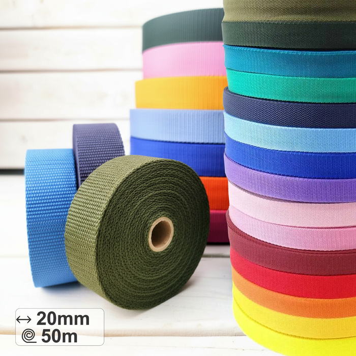 Gurtband 20 mm, 50 m - barva na výběr