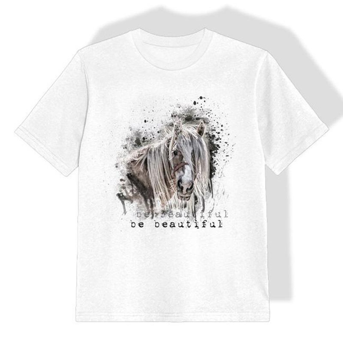 KINDER T-SHIRT- BE BEAUTIFUL (BE YOURSELF) - Single Jersey (128/134)
