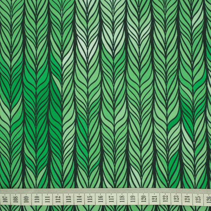 BRAID / green - Waterproof woven fabric