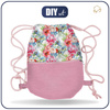 GYM BAG WITH POCKET - WILD ROSE PAT. 3 (IN THE MEADOW) - sewing set