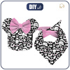 KID'S CAP AND SCARF (MOUSE) - PANDAS / pink 44-47