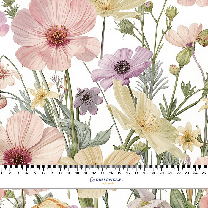 PASTEL FLOWERS WZ. 32 - Len 100%