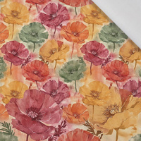 FLOWERS PAPAYA ORANGE WZ. 2 - Baumwoll Webware