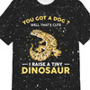 KID’S T-SHIRT - TINY DINOSAUR / black - single jersey ITY