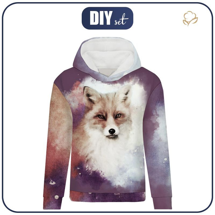 CLASSIC WOMEN’S HOODIE (POLA) - FOX / sepia - looped knit fabric - XXXL