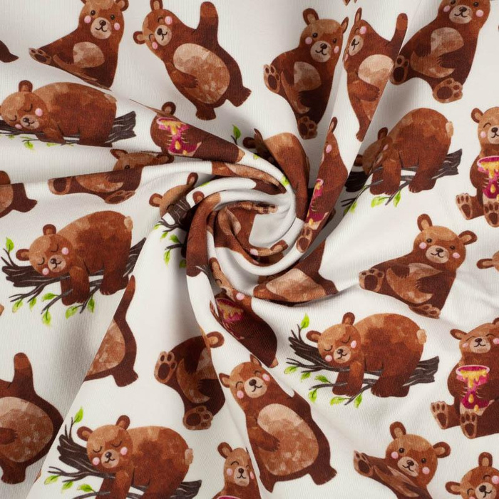BEARS MIX (BEARS AND BUTTERFLIES) - Cotton woven fabric