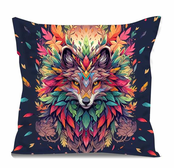 ANIMALS MANDALA wz.1 - panel (60cm x 50cm)- single jersey with elastane ITY