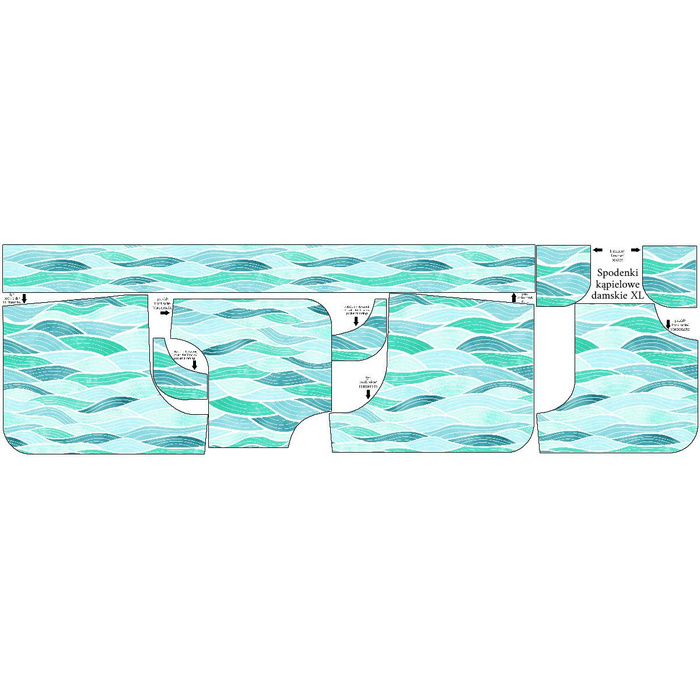 Women’s boardshorts - WAVES No. 2 / light blue S