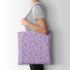 DIGITAL LAVENDER / FLOWERS - Cotton woven fabric