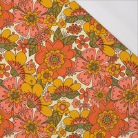 FLOWERS PAPAYA ORANGE WZ. 7 - single jersey