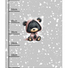 WINTER ANIMALS wz.12 - Paneel (60cm x 50cm) Hydrophober angerauter Wintersweat