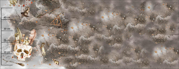 SCHÄDEL (MAGIC) - Paneel (60cm x 155cm) Sommersweat