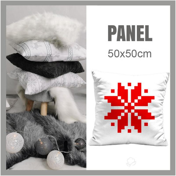 POLŠTÁŘOVÝ PANEL - ALPSKÉ KVĚTY / červený