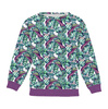 CHILDREN'S (NOE) SWEATSHIRT - MINI LEAVES AND INSECTS PAT. 5 (TROPICAL NATURE) / white - looped knit fabric (146/152)