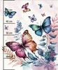 BEAUTIFUL BUTTERFLY VZ. 4 - Paneel (60cm x 50cm) bavlněná tkanina