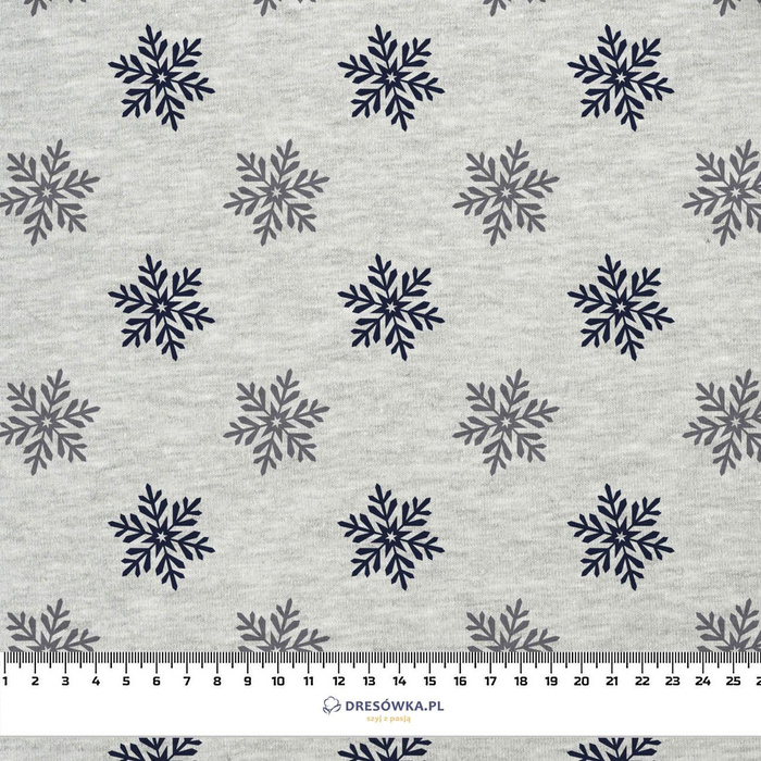 SCHNEEFLÖCKCHEN M. 5 (WINTERZEIT) / M-01 melange hellgrau