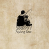FISHING TIME PAT. 2 - panel (75cm x 80cm) Waterproof woven fabric