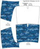 Boy's swim trunks - CAMOUFLAGE - scribble / classic blue 122-128