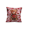 POLŠTÁŘ 45x45 - VALENTINE'S DAY / BEAR 2 - Bavlněná tkanina - Sada šití