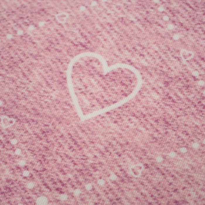 HEARTS AND RHOMBUSES / vinage look jeans (rose quartz) - Cotton woven fabric