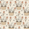 HAPPY BUNNY WZ. 3 - Baumwoll Musselin