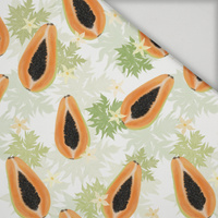PAPAYA ORANGE & WHITE - tkanina szybkoschnąca