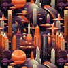 NEON CITY WZ.3- Welur tapicerski