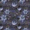 MOON LILIES (ENCHANTED NIGHT) - looped knit fabric with elastane