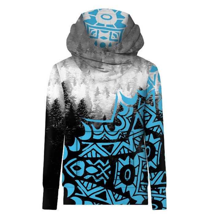 Unisex mikina s kapucí (HYDRA) - MANDALA FOREST - Sada šití L