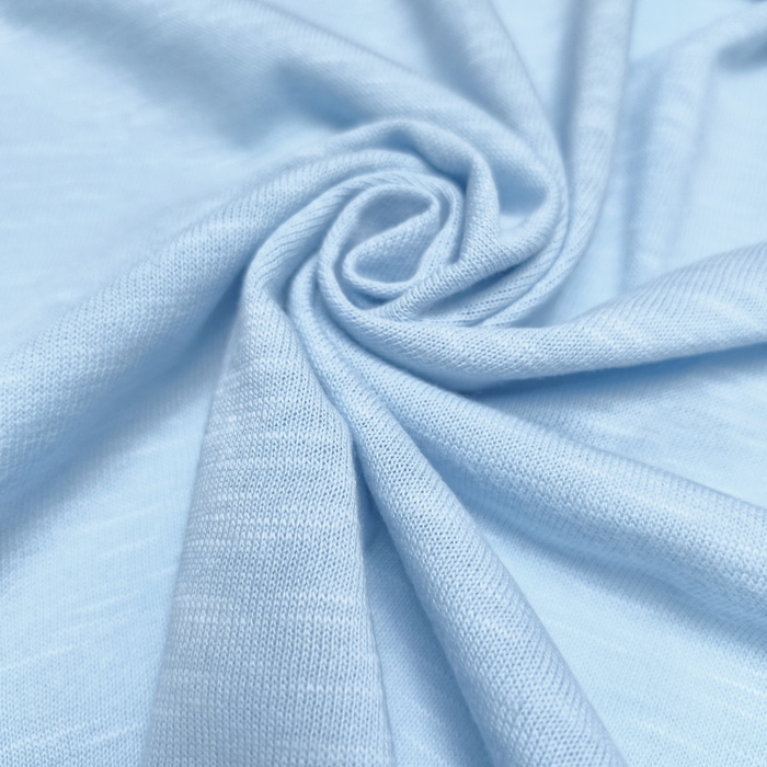 Baumwoll-Slubjersey mit Bio-Baumwolle 170g - LIGHT SKY BLUE D-75