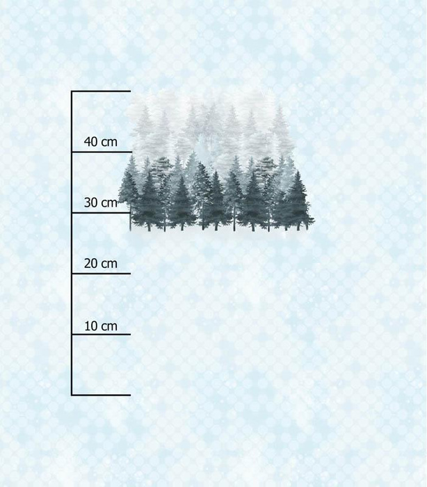 WALD (WINTER IM GEBIRGE) - SINGLE JERSEY PANEL 75cm x 80cm