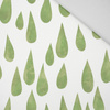 GROßE TROPFEN (grün) / weiß - HOME DECOR PREMIUM Webware