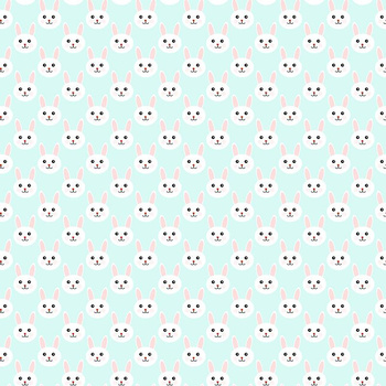 MAŁE ZAJĄCZKI / blada mięta - tkanina bawełniana