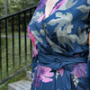 WRAP MIDI DRESS (BIANCA) - VINTAGE CHINESE FLOWERS PAT. 3 - sewing set XXL