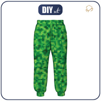 DĚTSKÉ JOGGERY (ROBIN) - PIXELY Vz. 2 (zelená) - Sada šití