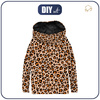 MIKINA NETOPÝR S NÁKRČNÍKEM (FURIA) - LEOPARD - teplákovina - XS