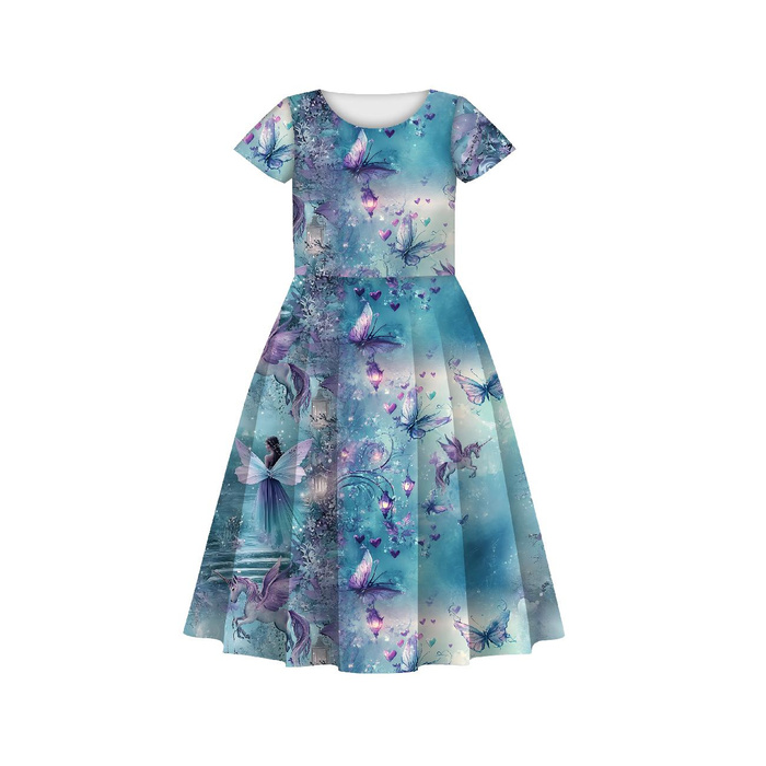 Dziecięca sukienka “Mia” (146/152) - FAIRY WORLD WZ.6 - zestaw do uszycia